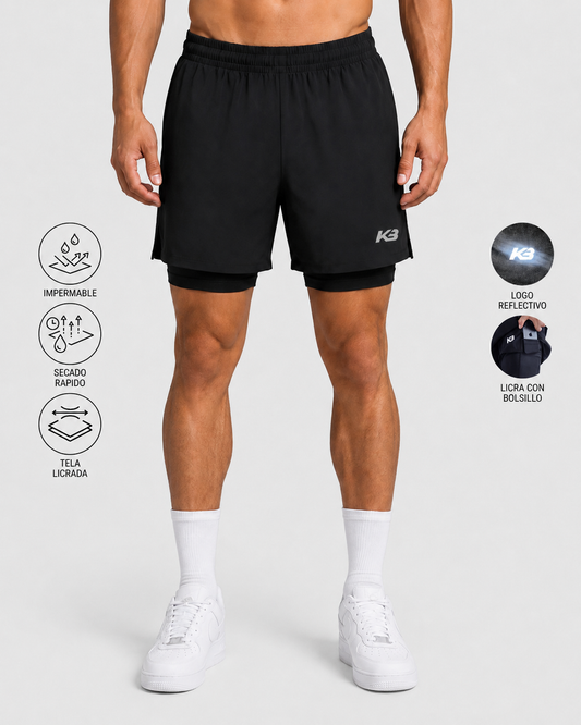 Pantaloneta Con Licra Y Bolsillo┃KBMEN RF.103