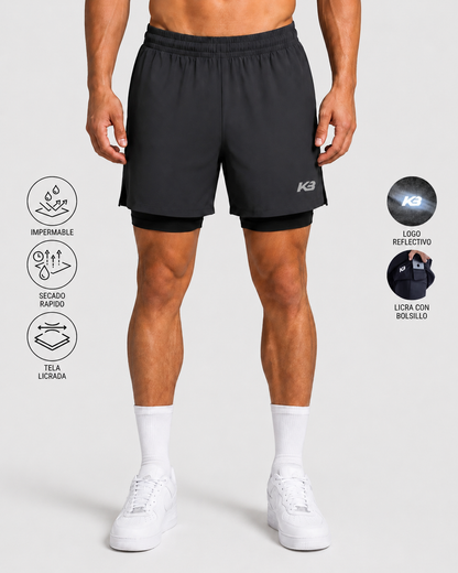 Pantaloneta Con Licra Y Bolsillo┃KBMEN RF.103