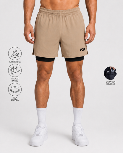 Pantaloneta Con Licra Y Bolsillo┃KBMEN RF.103