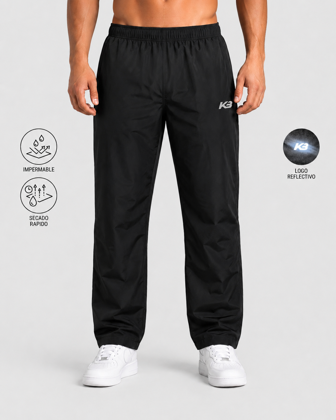 Jogger Caída Recta Tela Impermeable | KBMEN RF. 273