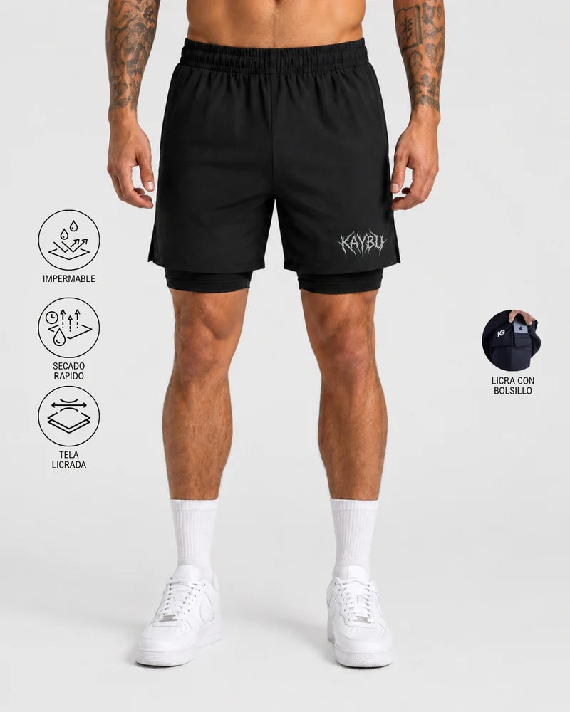 Pantaloneta Con Licra Y Bolsillo Kaybu Sauvage┃KBMEN RF.430