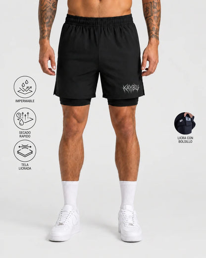 Pantaloneta Con Licra Y Bolsillo Kaybu Sauvage┃KBMEN RF.430