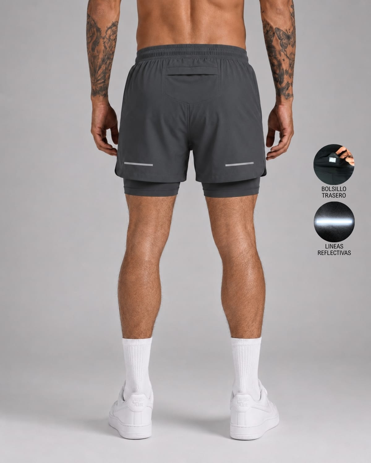 Pantaloneta Running Con Licra ┃KBMEN RF.343
