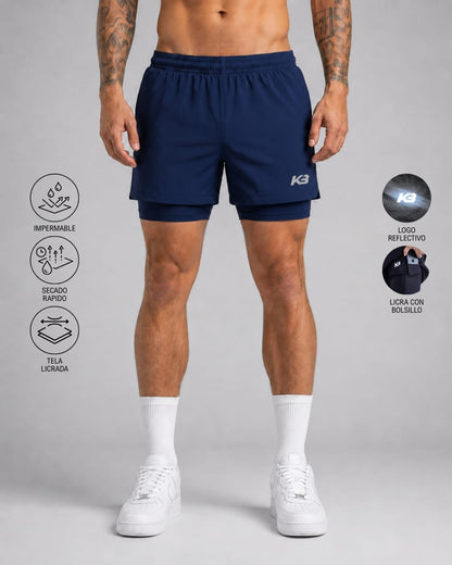 Pantaloneta Running Con Licra ┃KBMEN RF.343