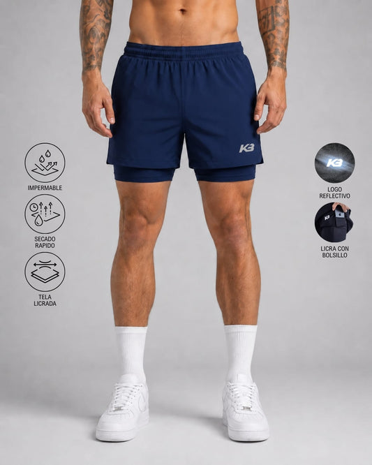 Pantaloneta Running Con Licra ┃KBMEN RF.343